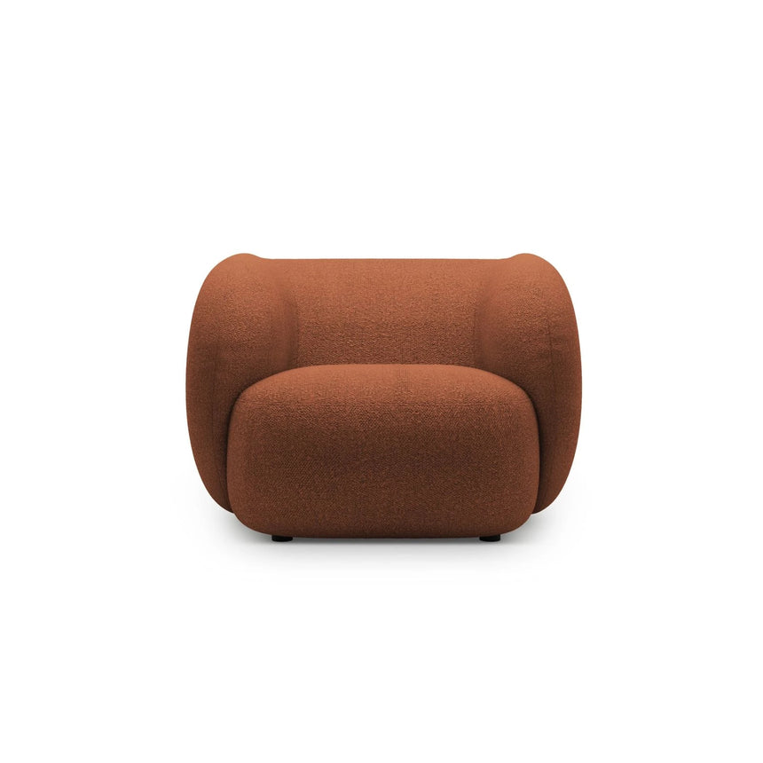Kate Sessel mit Bezug aus Boucle (Baloo 2078) in Terrakotta, 108x89 cm – Bild 1