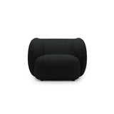Kate Sessel mit Bezug aus Boucle (Baloo 2082) in Schwarz, 108x89 cm – Bild 1
