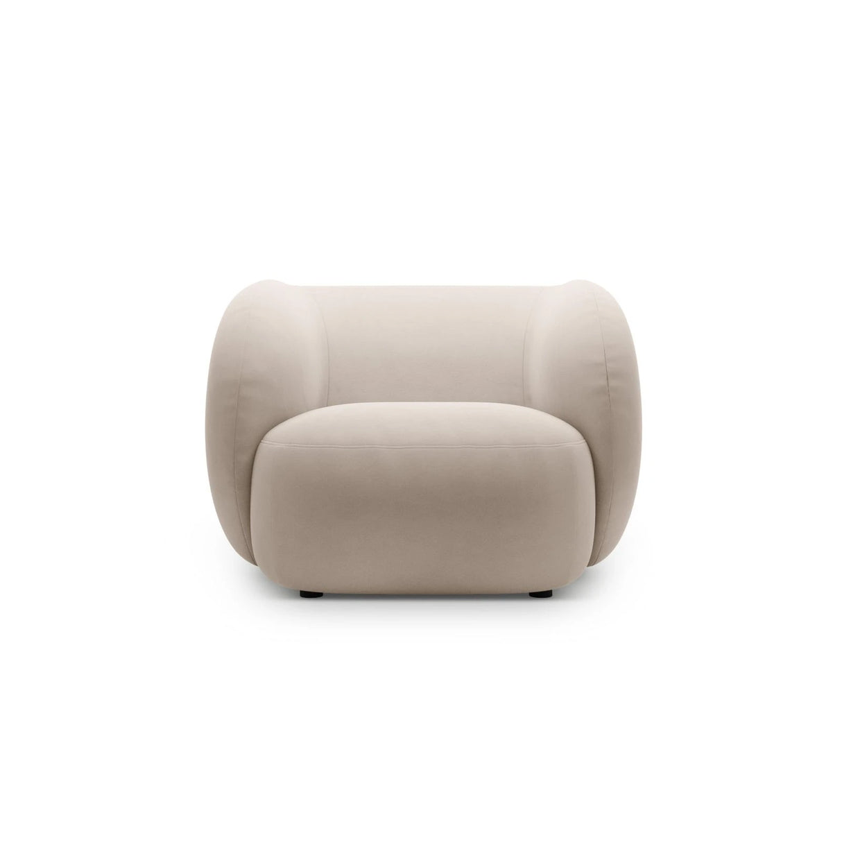 Kate Sessel mit Bezug aus Samt (Salvador 1) in Beige, 108x89 cm – Bild 1