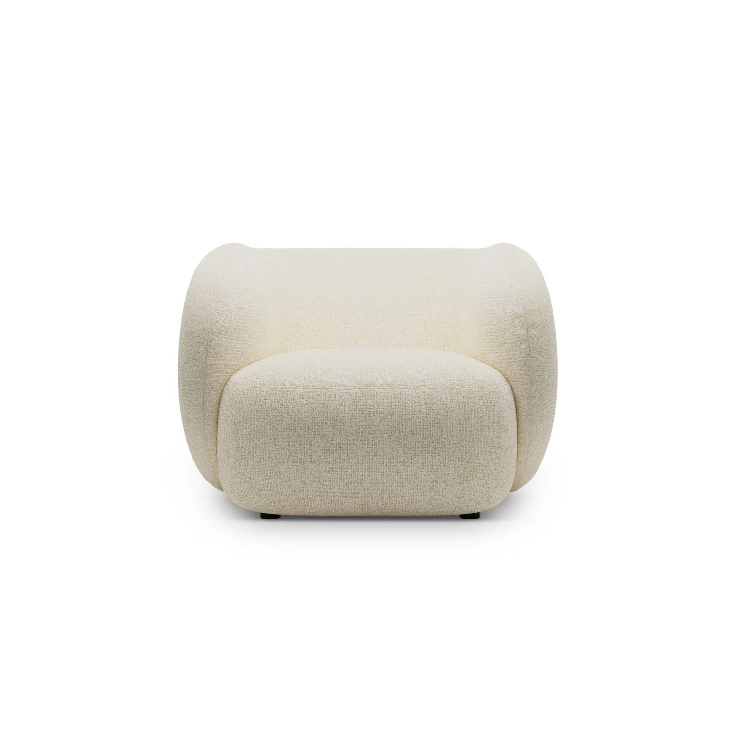 Kate Sessel mit Bezug aus Strukturierter Stoff (Puente 03) in Hellbeige melange, 108x89 cm – Bild 1
