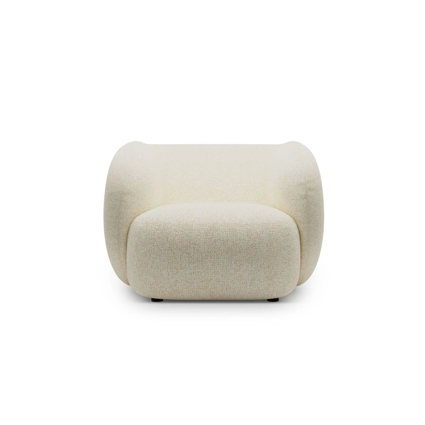 Kate Sessel mit Bezug aus Strukturierter Stoff (Puente 03) in Hellbeige melange, 108x89 cm – Bild 1