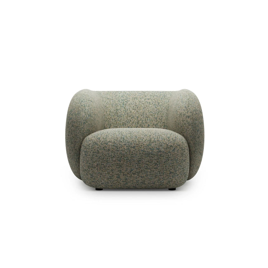 Kate Sessel mit Bezug aus Strukturierter Stoff (Puente 33) in Moss Green Melange, 108x89 cm – Bild 1