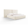 Kelp Bett mit Stauraum und Doppelkopfteil in Samt (Blu22) in Leichtes Beige, 180x200 cm – Bild 1