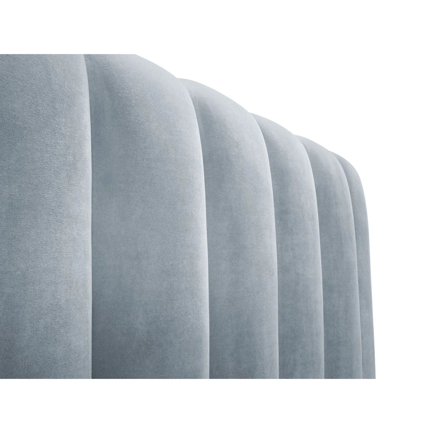 Kelp Bett mit Stauraum und Kopfteil in Samt (Blu06) in Hellblau, 140x200 cm – Bild 8