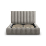 Kelp Bett mit Stauraum und Kopfteil in Samt (Blu13) in Hellgrau, 160x200 cm – Bild 5