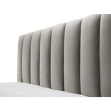 Kelp Bett mit Stauraum und Kopfteil in Samt (Blu13) in Hellgrau, 200x200 cm – Bild 7