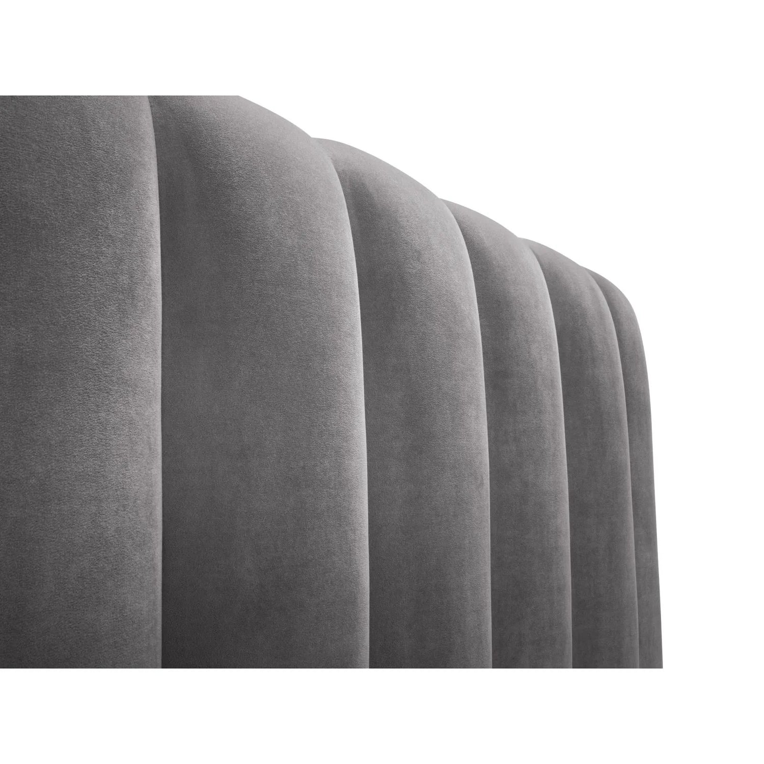 Kelp Bett mit Stauraum und Kopfteil in Samt (Blu14) in Grau, 140x200 cm – Bild 8