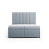 Kelp Boxspringbett mit Stauraum und Kopfteil in Samt (Blu06) in Hellblau, 140x200 cm – Bild 1