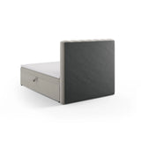 Kelp Boxspringbett mit Stauraum und Kopfteil in Samt (Blu13) in Hellgrau, 140x200 cm – Bild 6