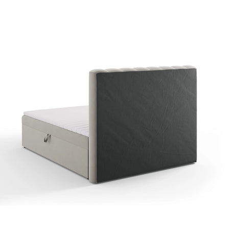 Kelp Boxspringbett mit Stauraum und Kopfteil in Samt (Blu13) in Hellgrau, 160x200 cm – Bild 6