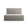 Kelp Boxspringbett mit Stauraum und Kopfteil in Samt (Blu13) in Hellgrau, 180x200 cm – Bild 1