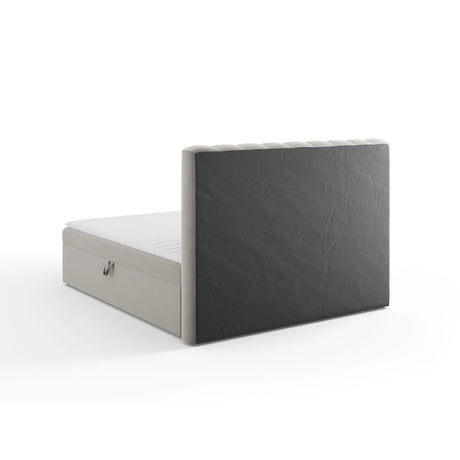 Kelp Boxspringbett mit Stauraum und Kopfteil in Samt (Blu13) in Hellgrau, 180x200 cm – Bild 6