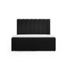 Kelp Boxspringbett mit Stauraum und Kopfteil in Samt (Blu19) in Schwarz, 160x200 cm – Bild 1