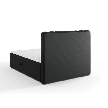 Kelp Boxspringbett mit Stauraum und Kopfteil in Samt (Blu19) in Schwarz, 160x200 cm – Bild 6