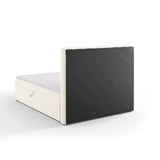 Kelp Boxspringbett mit Stauraum und Kopfteil in Samt (Blu22) in Leichtes Beige, 160x200 cm – Bild 6