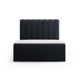 Kelp Boxspringbett mit Stauraum und Kopfteil in Samt (Blu89) in Dunkelblau, 140x200 cm – Bild 1