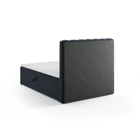 Kelp Boxspringbett mit Stauraum und Kopfteil in Samt (Blu89) in Dunkelblau, 140x200 cm – Bild 6
