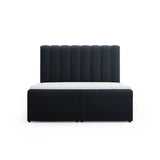 Kelp Boxspringbett mit Stauraum und Kopfteil in Samt (Blu89) in Dunkelblau, 160x200 cm – Bild 1