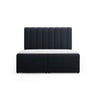 Kelp Boxspringbett mit Stauraum und Kopfteil in Samt (Blu89) in Dunkelblau, 160x200 cm – Bild 1