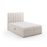 Kelp Boxspringbett mit Stauraum und Kopfteil in Samt oder Strukturstoff, 140x200 cm – Bild 3