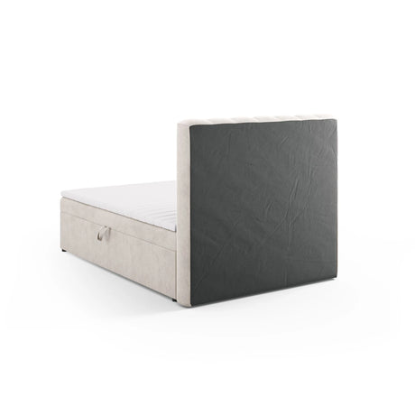 Kelp Boxspringbett mit Stauraum und Kopfteil in Samt oder Strukturstoff, 140x200 cm – Bild 6