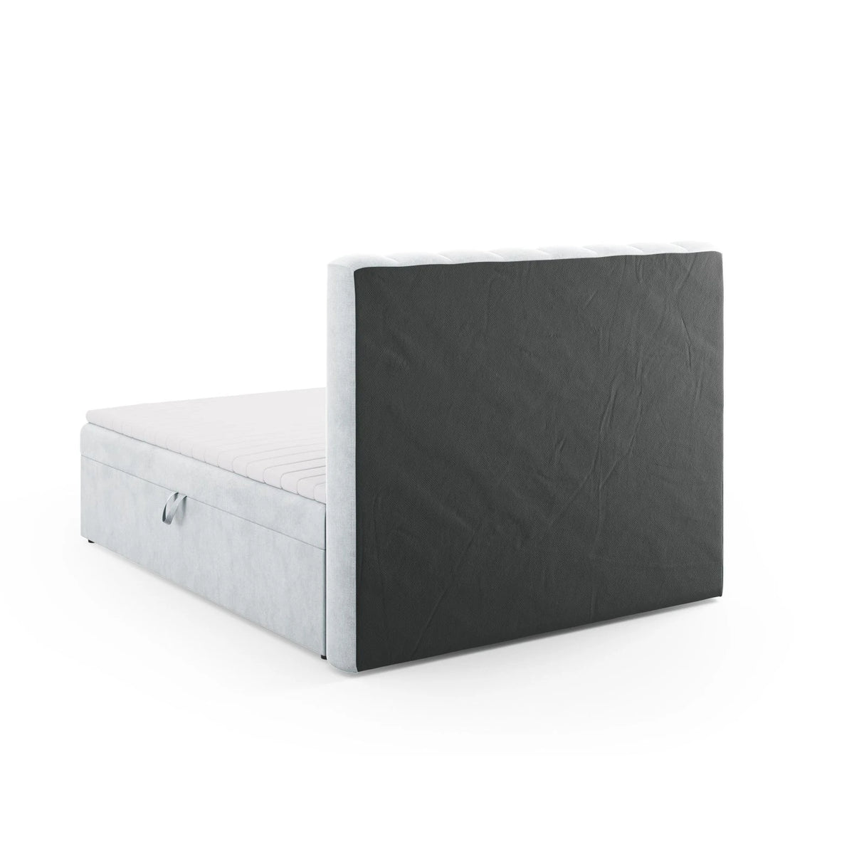 Kelp Boxspringbett mit Stauraum und Kopfteil in Strukturierter Stoff (Mol70) in Hellgrau, 160x200 cm – Bild 6