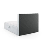 Kelp Boxspringbett mit Stauraum und Kopfteil in Strukturierter Stoff (Mol70) in Hellgrau, 160x200 cm – Bild 6
