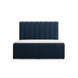 Kelp Boxspringbett mit Stauraum und Kopfteil in Strukturierter Stoff (Mol79) in Königsblau, 160x200 cm – Bild 1