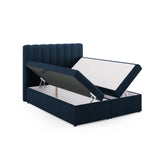 Kelp Boxspringbett mit Stauraum und Kopfteil in Strukturierter Stoff (Mol79) in Königsblau, 160x200 cm – Bild 5