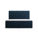 Kelp Boxspringbett mit Stauraum und Kopfteil in Strukturierter Stoff (Mol79) in Königsblau, 180x200 cm – Bild 1