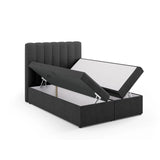 Kelp Boxspringbett mit Stauraum und Kopfteil in Strukturierter Stoff (Mol97) in Anthrazit, 140x200 cm – Bild 5
