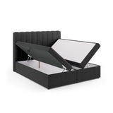 Kelp Boxspringbett mit Stauraum und Kopfteil in Strukturierter Stoff (Mol97) in Anthrazit, 180x200 cm – Bild 5