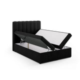 Kelp Boxspringbett mit Stauraum und Kopfteil in Strukturierter Stoff (Mol99) in Schwarz, 140x200 cm – Bild 5