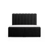 Kelp Boxspringbett mit Stauraum und Kopfteil in Strukturierter Stoff (Mol99) in Schwarz, 160x200 cm – Bild 1
