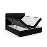 Kelp Boxspringbett mit Stauraum und Kopfteil in Strukturierter Stoff (Mol99) in Schwarz, 180x200 cm – Bild 5