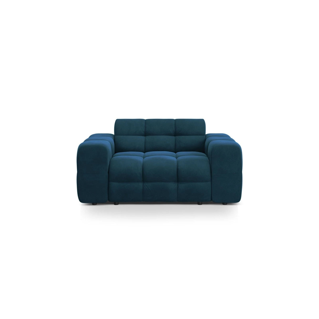 Kendal 2-Sitzer Sofa mit Bezug aus Samt (Ma2211) in Marineblau, 156x103 cm – Bild 1