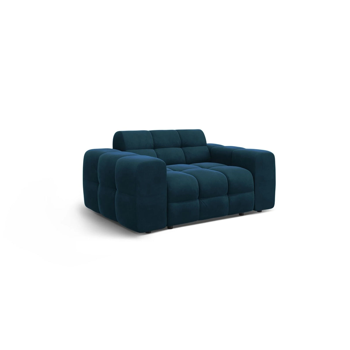 Kendal 2-Sitzer Sofa mit Bezug aus Samt (Ma2211) in Marineblau, 156x103 cm – Bild 4