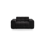 Kendal 2-Sitzer Sofa mit Bezug aus Samt (Ma2219) in Schwarz, 156x103 cm – Bild 1