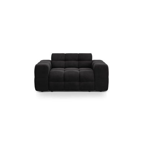 Kendal 2-Sitzer Sofa mit Bezug aus Samt (Ma2219) in Schwarz, 156x103 cm – Bild 1