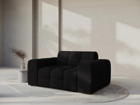 Kendal 2-Sitzer Sofa mit Bezug aus Samt (Ma2219) in Schwarz, 156x103 cm – Bild 2