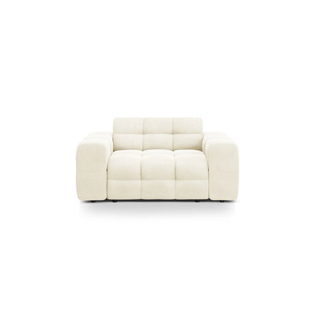 Kendal 2-Sitzer Sofa mit Bezug aus Samt (Ma2256) in Elfenbein, 156x103 cm – Bild 1