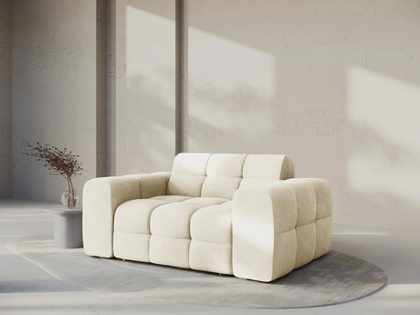 Kendal 2-Sitzer Sofa mit Bezug aus Samt (Ma2256) in Elfenbein, 156x103 cm – Bild 2