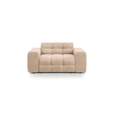 Kendal 2-Sitzer Sofa mit Bezug aus Samt (Ma2282) in Almond Beige, 156x103 cm – Bild 1