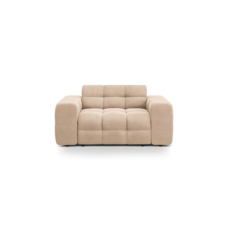 Kendal 2-Sitzer Sofa mit Bezug aus Samt (Ma2282) in Almond Beige, 156x103 cm – Bild 1