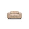 Kendal 2-Sitzer Sofa mit Bezug aus Samt (Ma2282) in Almond Beige, 156x103 cm – Bild 1