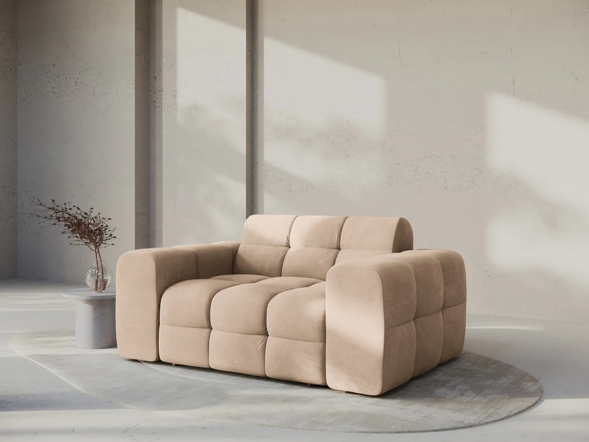Kendal 2-Sitzer Sofa mit Bezug aus Samt (Ma2282) in Almond Beige, 156x103 cm – Bild 2