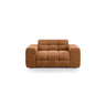 Kendal 2-Sitzer Sofa mit Bezug aus Samt (Ma2286) in Camel, 156x103 cm – Bild 1
