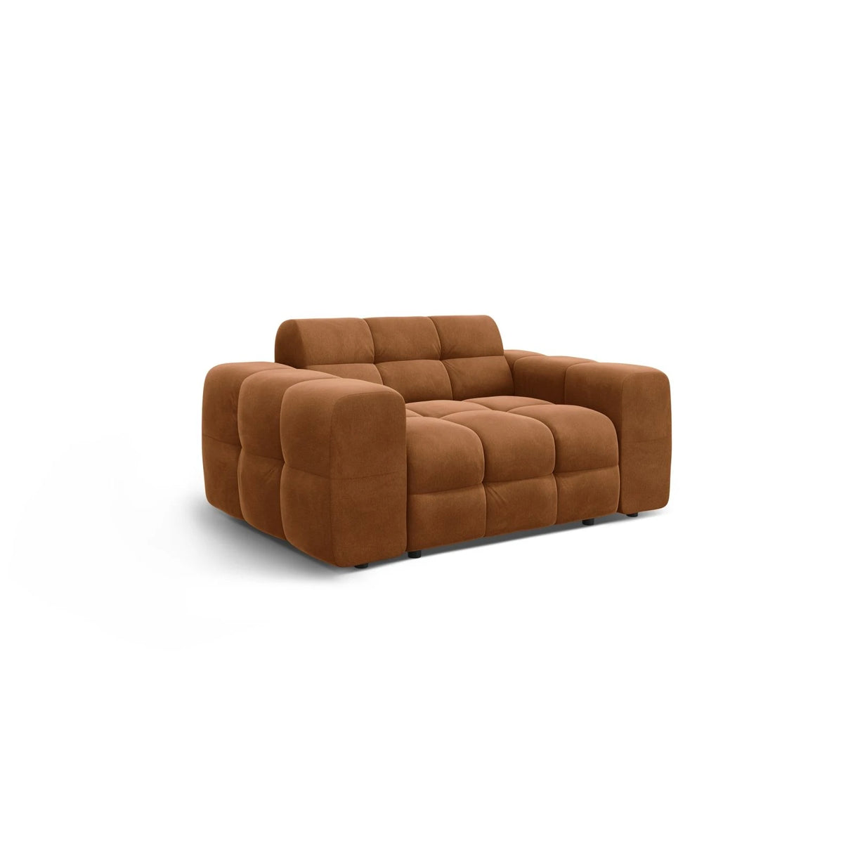 Kendal 2-Sitzer Sofa mit Bezug aus Samt (Ma2286) in Camel, 156x103 cm – Bild 4