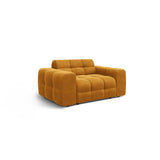 Kendal 2-Sitzer Sofa mit Bezug aus Samt (Ma2288) in Mustard, 156x103 cm – Bild 4