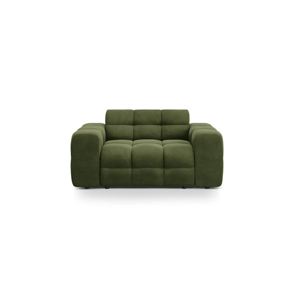 Kendal 2-Sitzer Sofa mit Bezug aus Samt (Ma2295) in Army Green, 156x103 cm – Bild 1